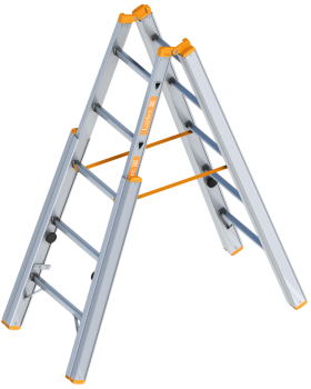 Layher échelle double pour escaliers Topic (2 x 5 barreaux)
