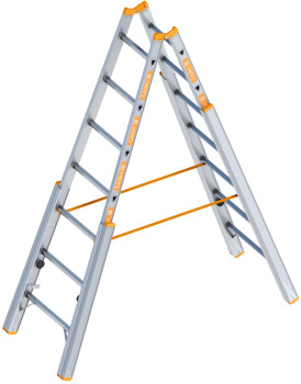 Layher échelle double pour escaliers Topic (2 x 7 barreaux)