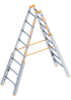 Layher échelle double pour escaliers Topic (2 x 8 barreaux)