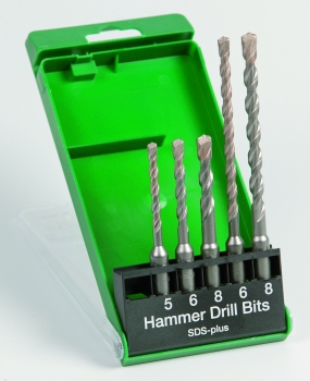 Hammer drill set 2-cutter SDS-plus 5 pieces