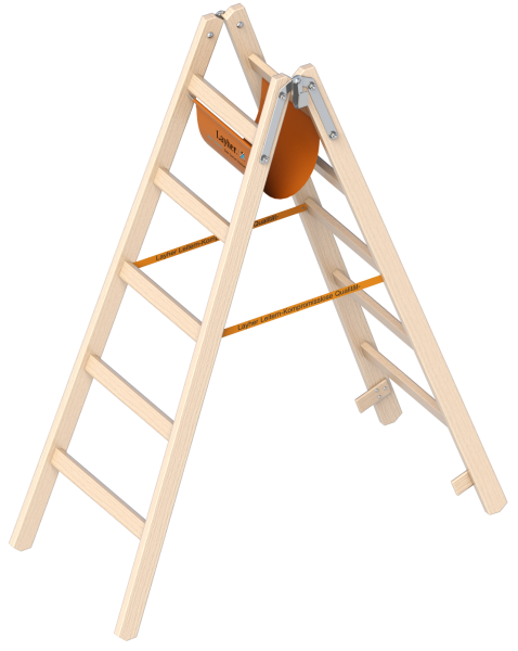 Layher Wooden rung ladder (Rungs: 2 x 5)