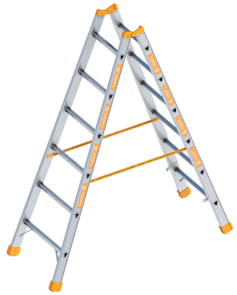 Layher aluminium rung ladder Topic (Rungs: 2 x 6)