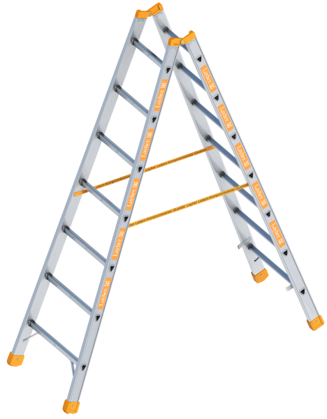 Layher aluminium rung ladder Topic (Rungs: 2 x 7)