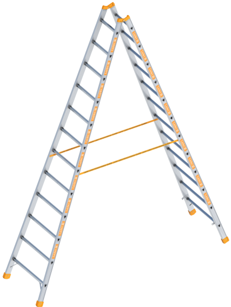 Layher Alu-Sprossenstehleiter Topic (Sprossen: 2 x 12)