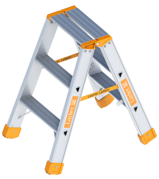 Layher Alu-Stufenstehleiter Topic (Sprossen: 2 x 3)