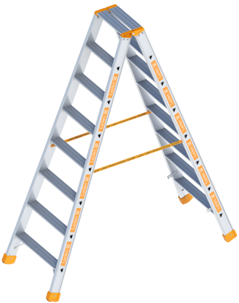 Layher Alu-Stufenstehleiter Topic (Sprossen: 2 x 8)