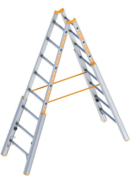 Layher Stairway double ladder Topic (Rungs: 2 x 8)