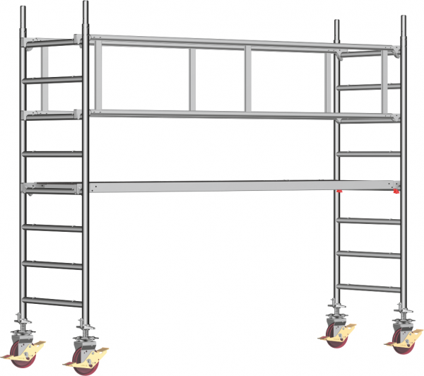 Layher échafaudage roulant Uni Standard P2 (Hauteur de travail  3,20 m)