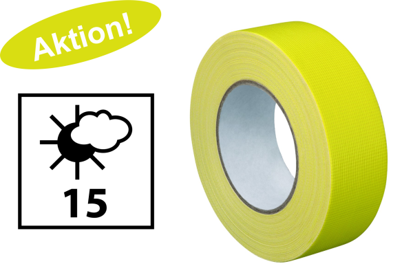 PaintMaster Concrete and brickwork tape yellow (Size: 44 mm x 50 m)